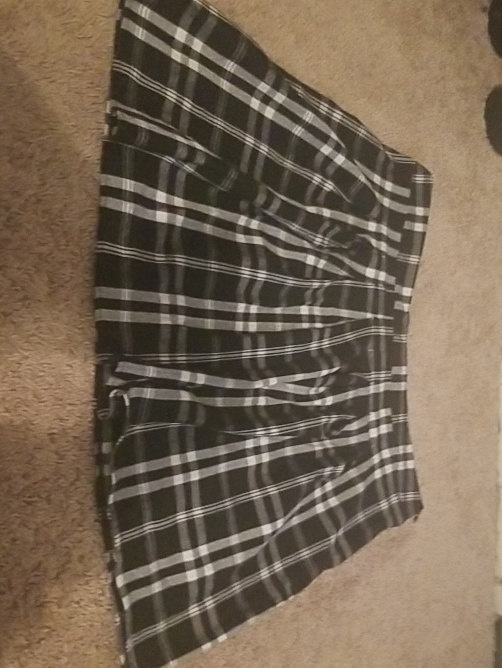 Black and White Plaid Women’s Pleated Skirt